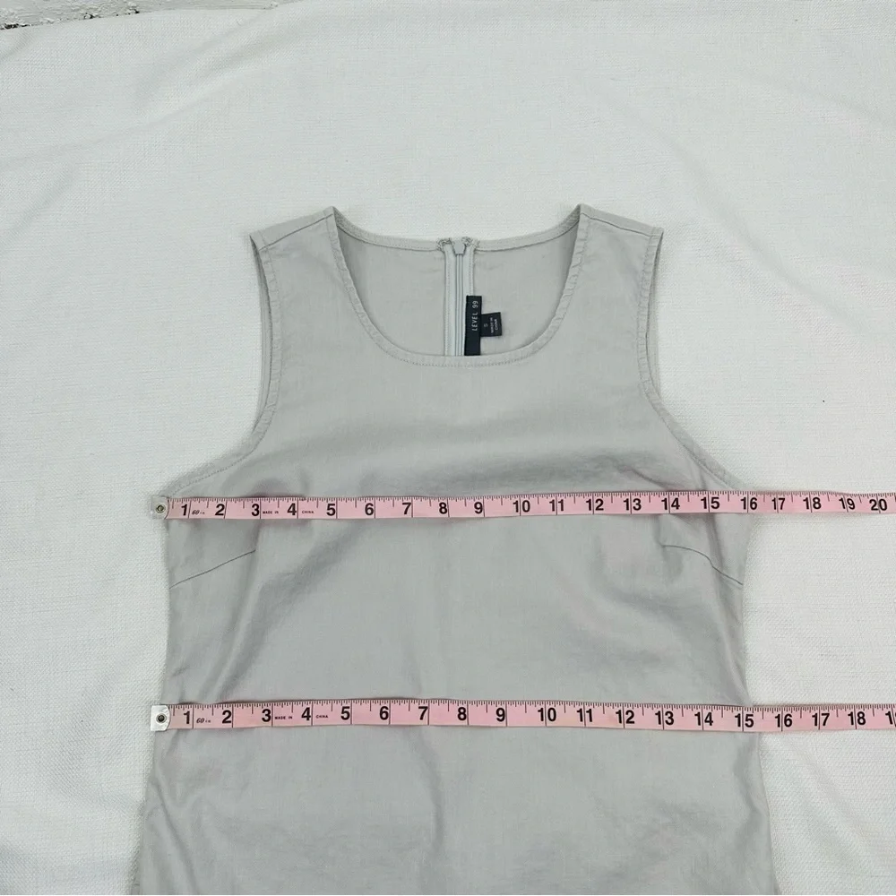 Level 99 Women's size Small Frost Gray Linen Blend Dress